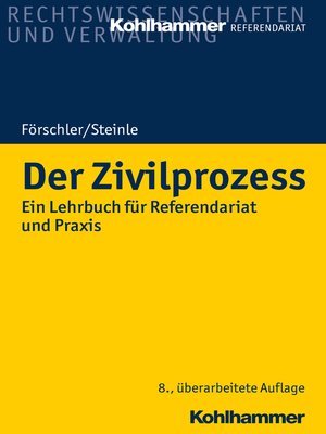 cover image of Der Zivilprozess